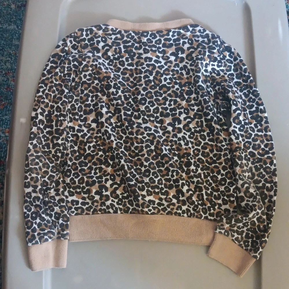 H&M cheetah print cardigan sweater